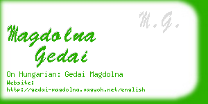 magdolna gedai business card